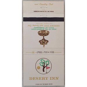 Vintage Matchbook Cover Desert Inn Country Club Las Vegas Nevada NV